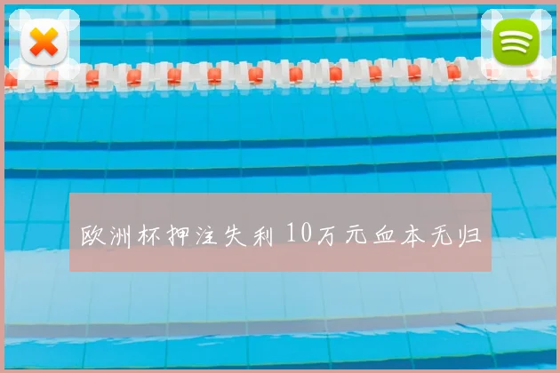 欧洲杯押注失利 10万元血本无归