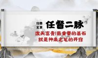 某公众号付费文章《任督二脉泼天富贵|最重要的基石就是神来之笔的开窍|万字》