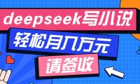 利用Deepseek写小说，零门槛AI小说创作全攻略，新手也能轻松学会提升收入