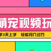 AI萌宠视频玩法，操作简单新手也能快速上手，轻松月入过万！
